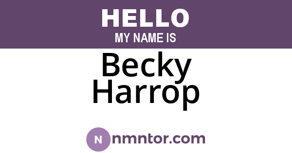 Becky Harrop