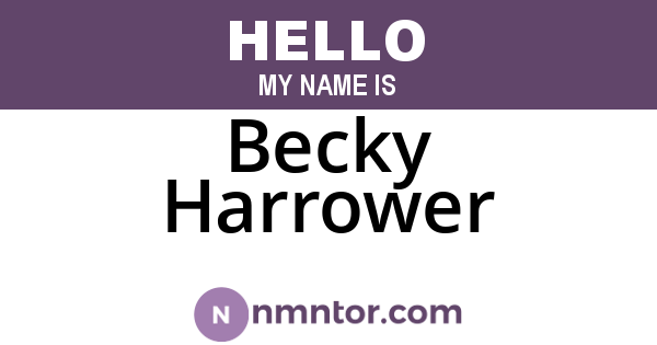 Becky Harrower