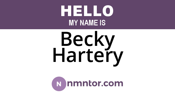 Becky Hartery