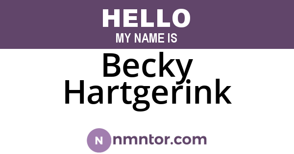 Becky Hartgerink