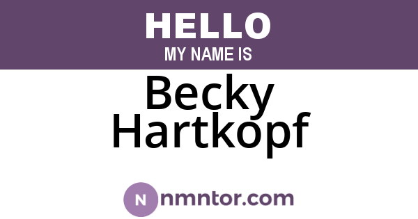 Becky Hartkopf