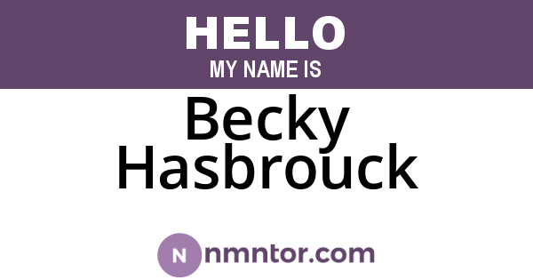 Becky Hasbrouck