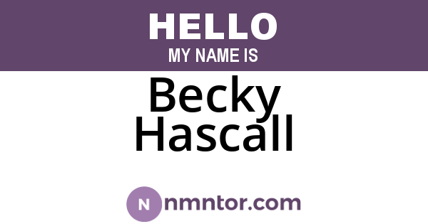 Becky Hascall