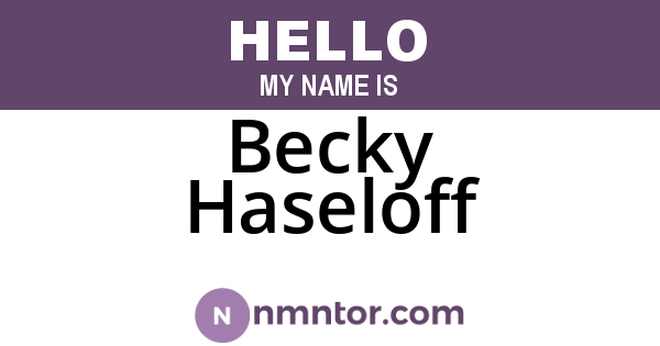 Becky Haseloff