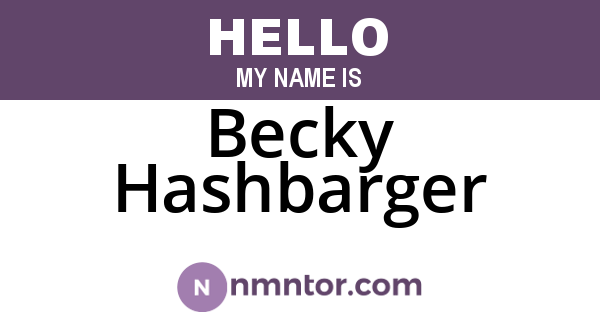 Becky Hashbarger