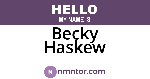 Becky Haskew