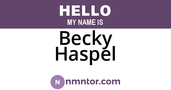 Becky Haspel