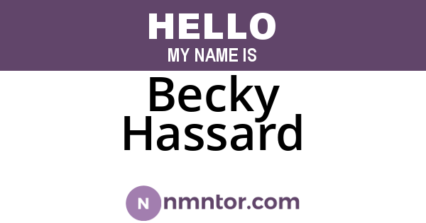 Becky Hassard