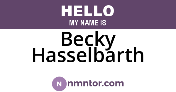 Becky Hasselbarth