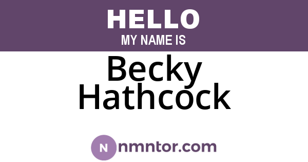 Becky Hathcock