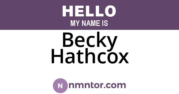Becky Hathcox