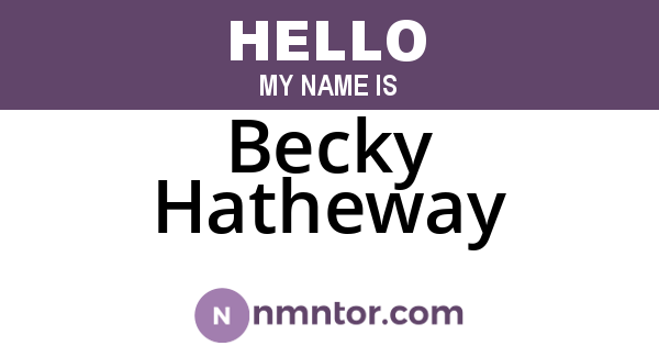 Becky Hatheway