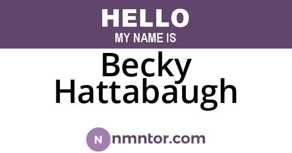 Becky Hattabaugh