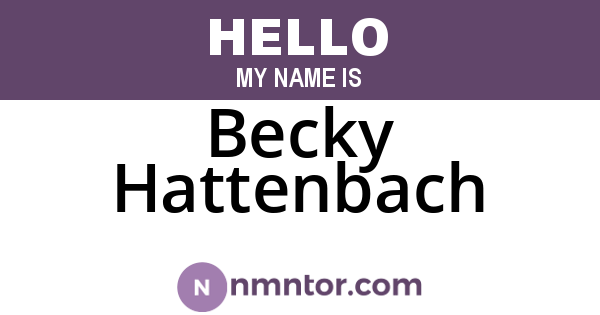 Becky Hattenbach