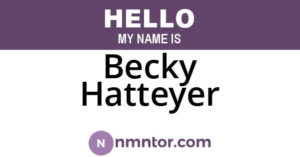Becky Hatteyer