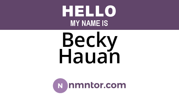 Becky Hauan