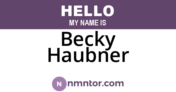 Becky Haubner