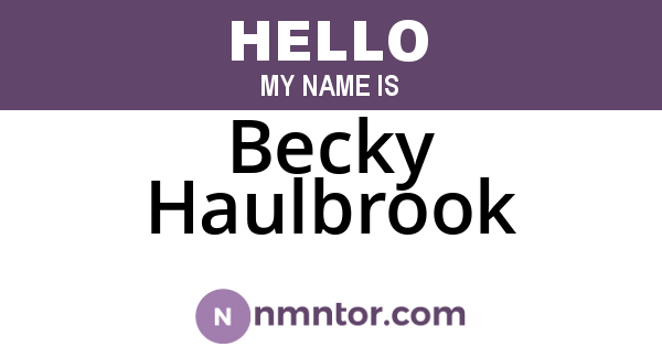 Becky Haulbrook