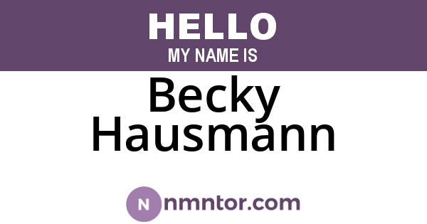Becky Hausmann