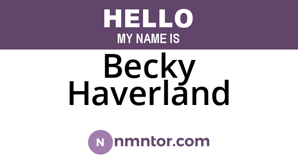 Becky Haverland