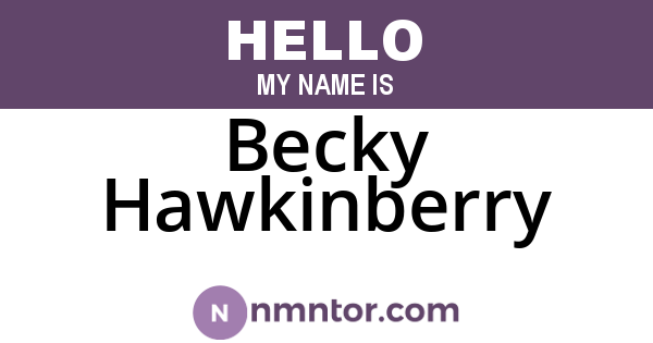 Becky Hawkinberry