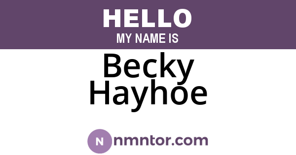 Becky Hayhoe