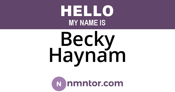 Becky Haynam