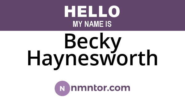 Becky Haynesworth