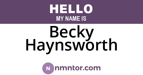 Becky Haynsworth
