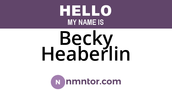 Becky Heaberlin