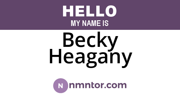 Becky Heagany