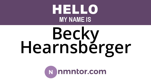 Becky Hearnsberger