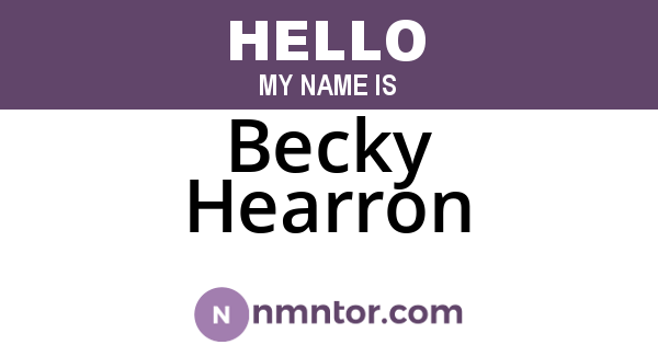 Becky Hearron