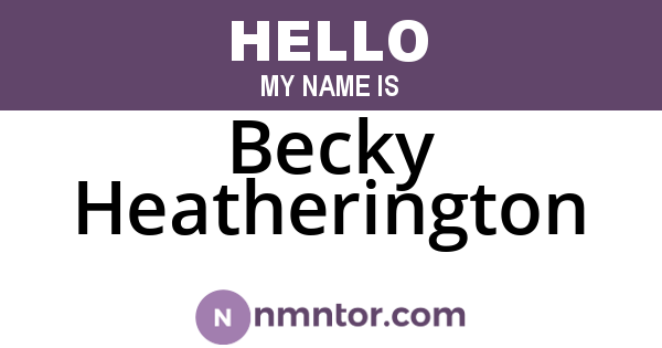 Becky Heatherington