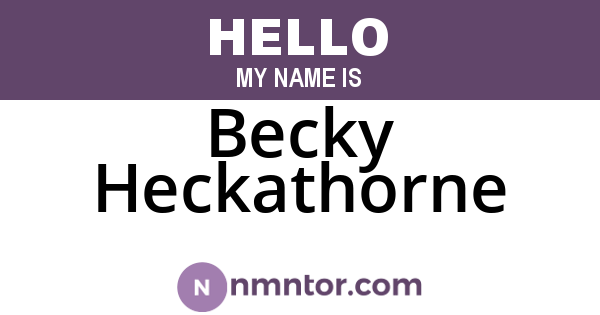 Becky Heckathorne