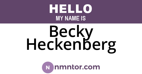 Becky Heckenberg