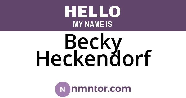 Becky Heckendorf