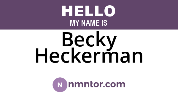 Becky Heckerman
