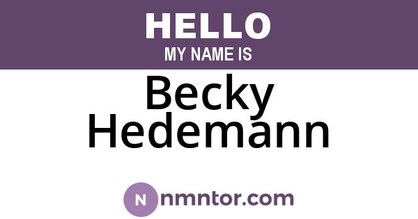 Becky Hedemann