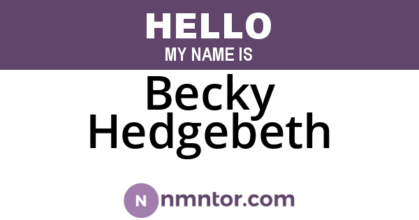 Becky Hedgebeth