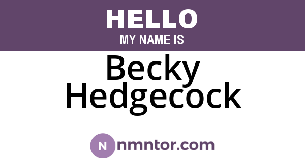 Becky Hedgecock