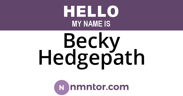 Becky Hedgepath