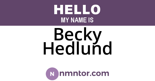 Becky Hedlund