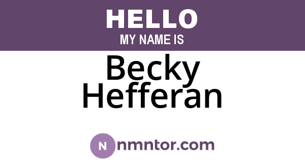 Becky Hefferan