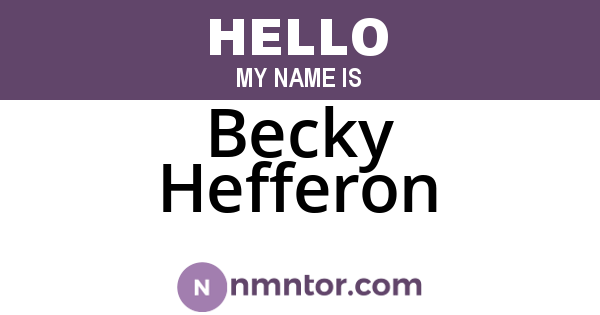 Becky Hefferon