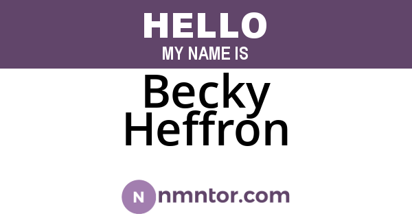 Becky Heffron