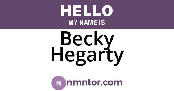 Becky Hegarty