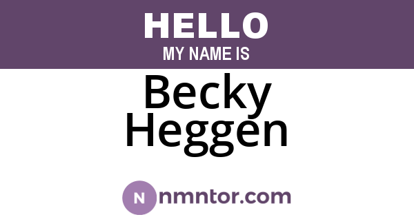 Becky Heggen