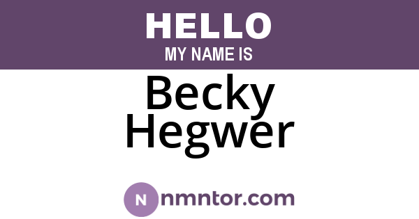 Becky Hegwer