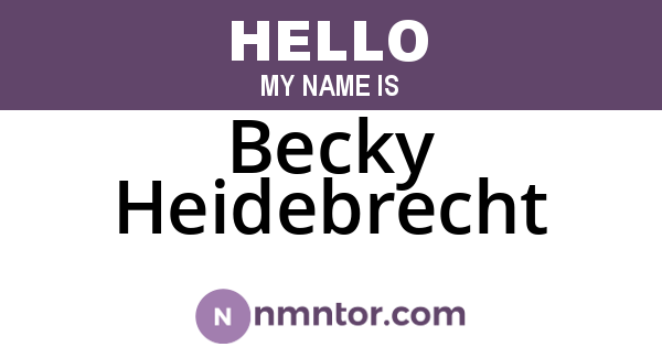 Becky Heidebrecht